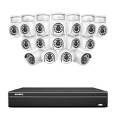 16 Channel 4K PoE Bullet & PTZ Security Camera System, 8MP Outdoor PoE IP Cameras, Pan & Tilt, ONVIF Supported NVR, Two-Way Audio, Smart Human/Vehicle Detection(14x PT Cameras+2x IP Cameras)